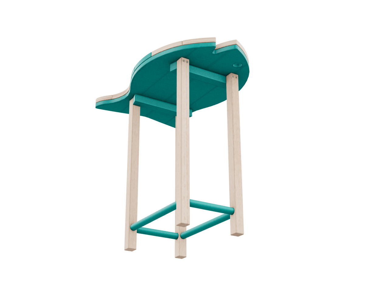 Amish Patio Poly Fish Shaped Side Table