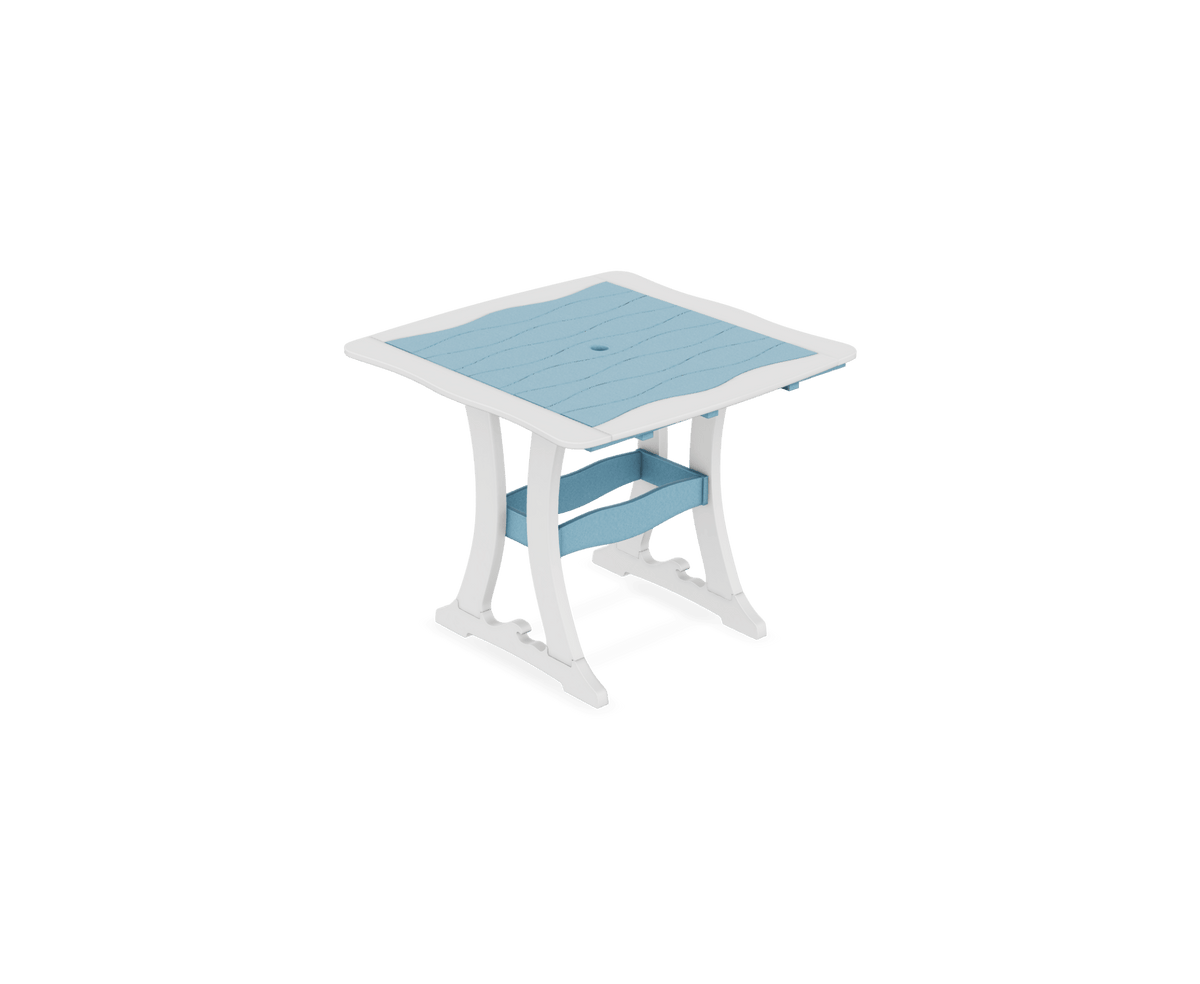 Mesa de mostrador cuadrada Amish Patio Poly Wave de 42 "x 43"