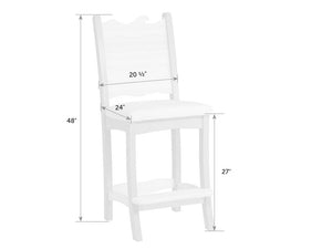 Amish Patio Poly Wave Cushion Bar Chair