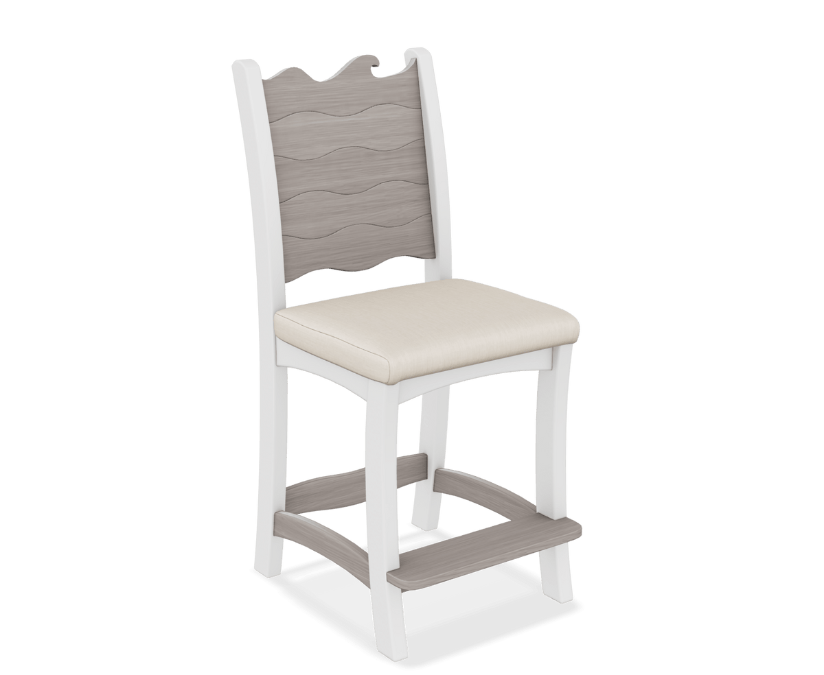 Amish Patio Poly Wave Cushion Bar Chair