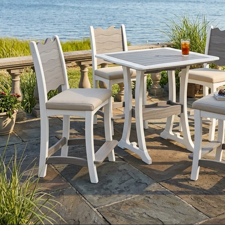 Amish Patio Poly Wave Cushion Bar Chair