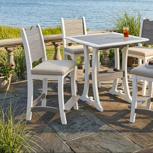 Amish Patio Poly Wave Cushion Bar Chair