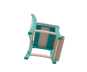 Silla de mostrador Amish Patio Poly Wave con cojín