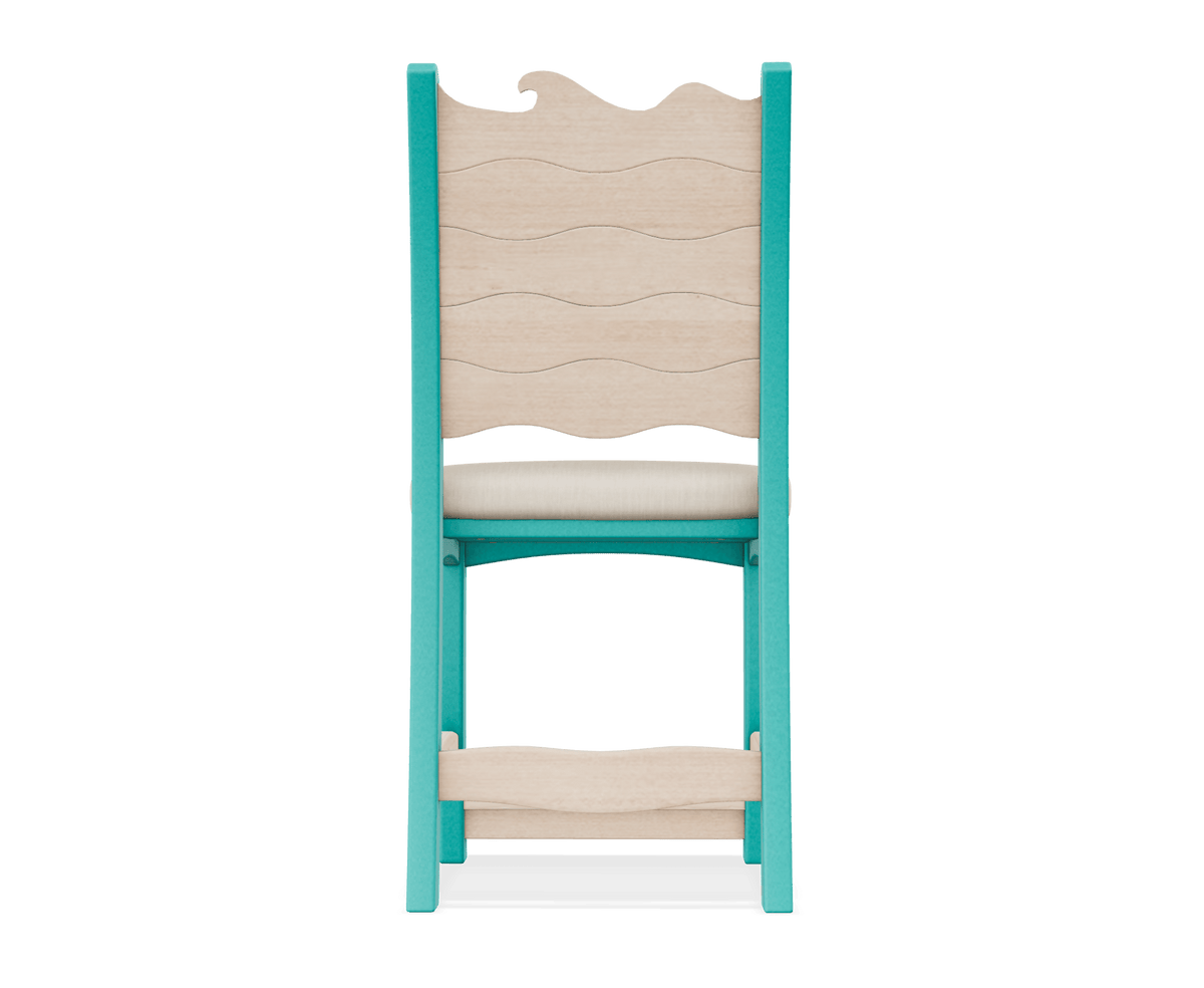 Silla de mostrador Amish Patio Poly Wave con cojín