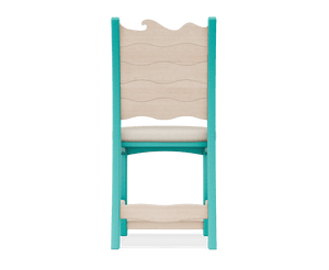 Silla de mostrador Amish Patio Poly Wave con cojín