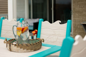 Silla de comedor Amish Patio Poly Wave