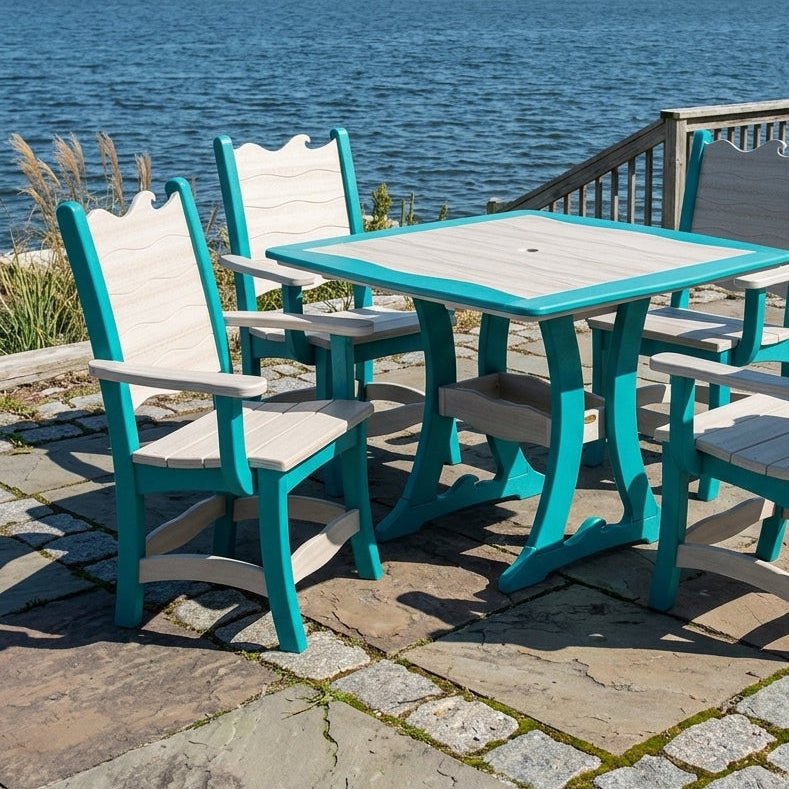Silla de comedor Amish Patio Poly Wave