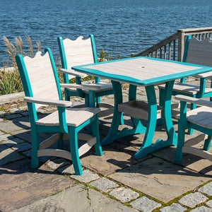 Silla de comedor Amish Patio Poly Wave