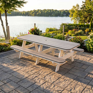 Amish Poly 96" Picnic Table for 8
