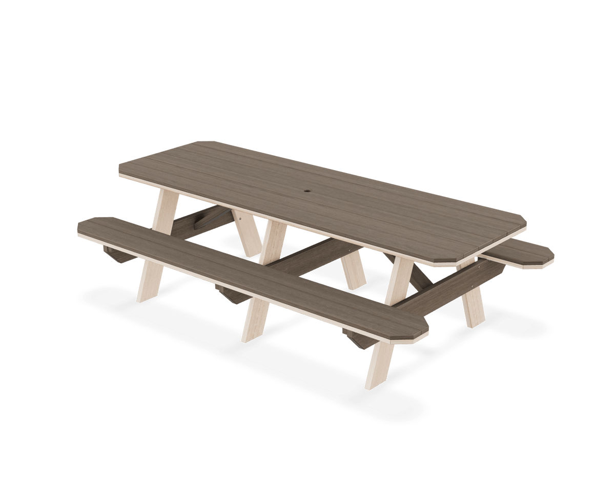 Amish Poly 96" Picnic Table for 8
