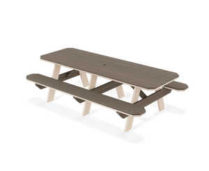 Amish Poly 96" Picnic Table for 8