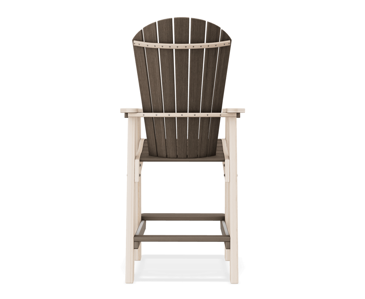 Amish Poly Great Bay Adirondack Patio Bar Height Chair