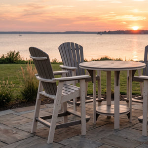 Amish Poly Great Bay Adirondack Patio Bar Height Chair