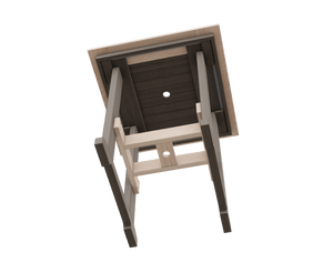 Amish Poly Great Bay Patio Counter Swivel Chair Table 3pc Set