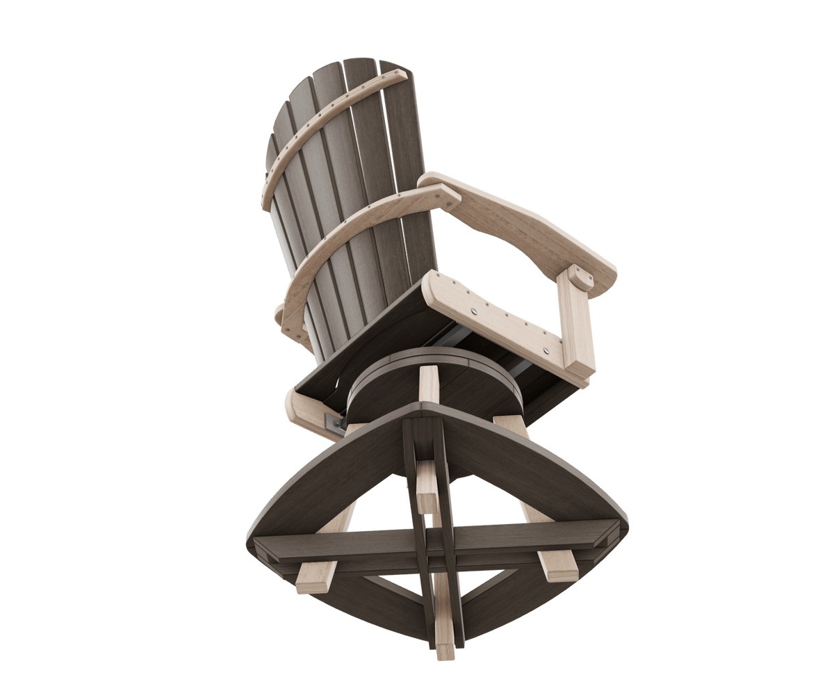 Amish Poly Great Bay Patio Counter Swivel Chair Table 3pc Set