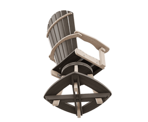 Amish Poly Great Bay Patio Counter Swivel Chair Table 3pc Set