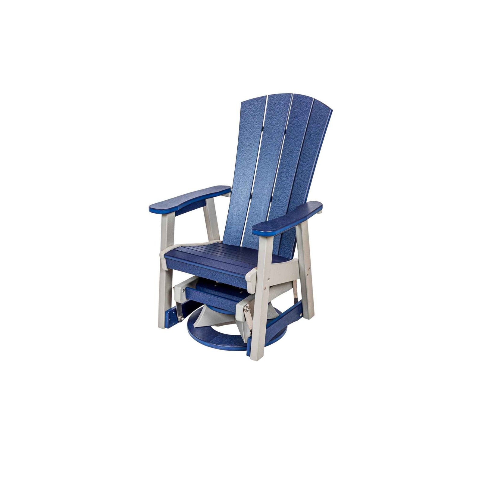 Amish Poly Patio Cape May Single Swivel Glider shown in the back patio of a transitional home