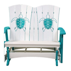 Dockside double glider shown at standard height; this listing is the counter height version (23 inch seat)