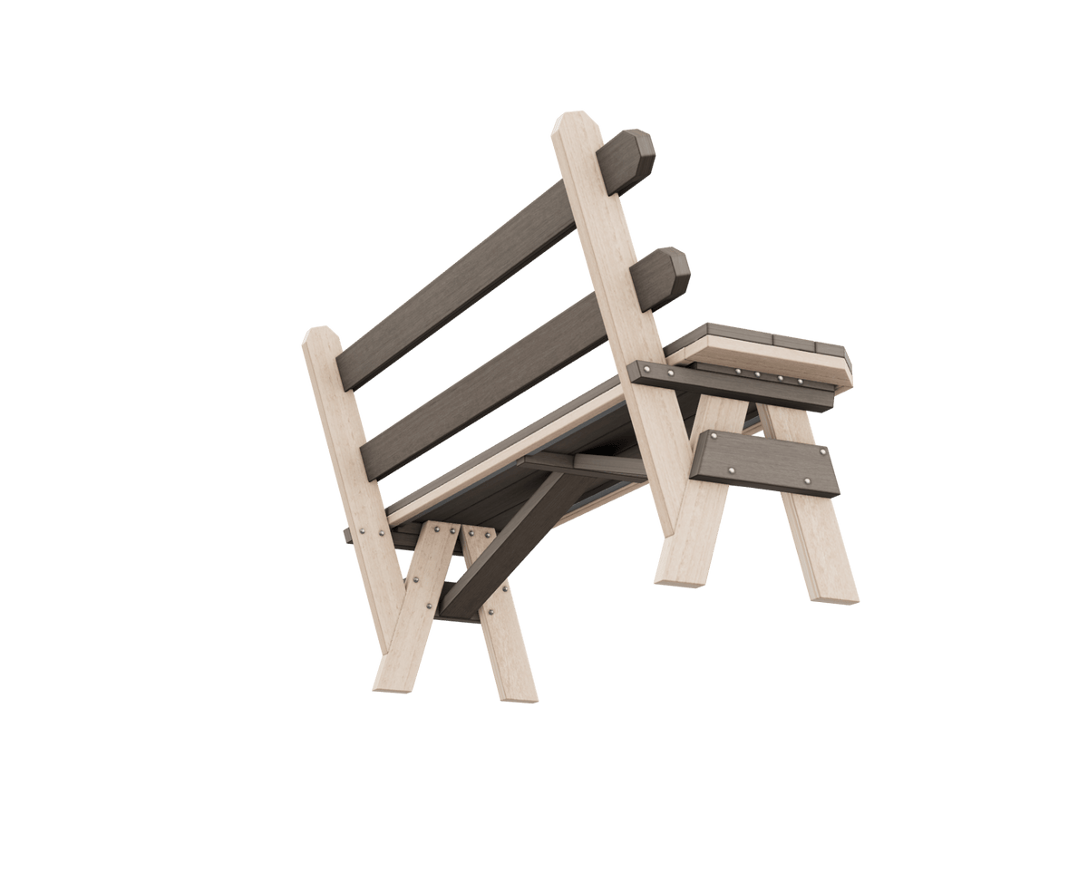 Juego de mesa de jardín rectangular Amish Poly Patio para 6 personas