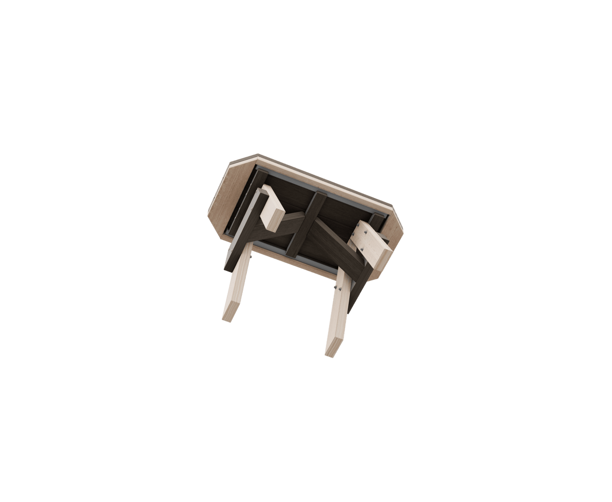 Juego de mesa de jardín rectangular Amish Poly Patio para 6 personas