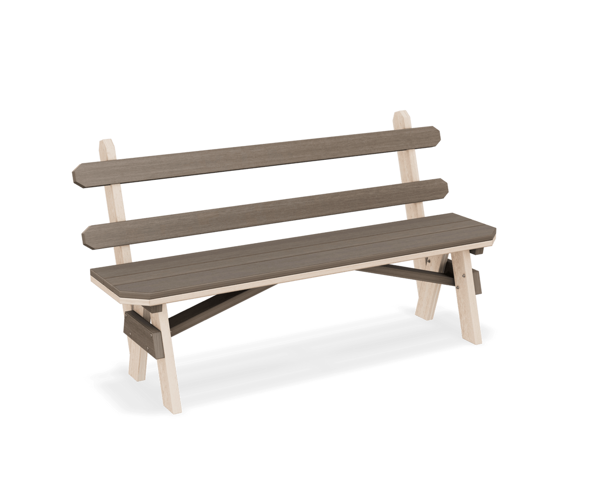 Juego de mesa de jardín rectangular Amish Poly Patio para 6 personas