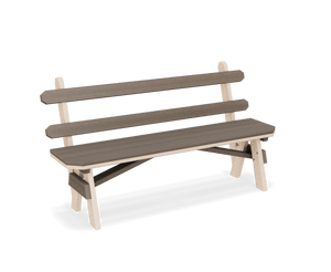 Juego de mesa de jardín rectangular Amish Poly Patio para 6 personas
