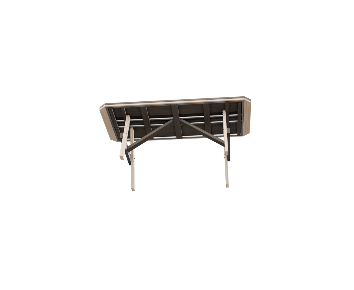 Juego de mesa de jardín rectangular Amish Poly Patio para 6 personas