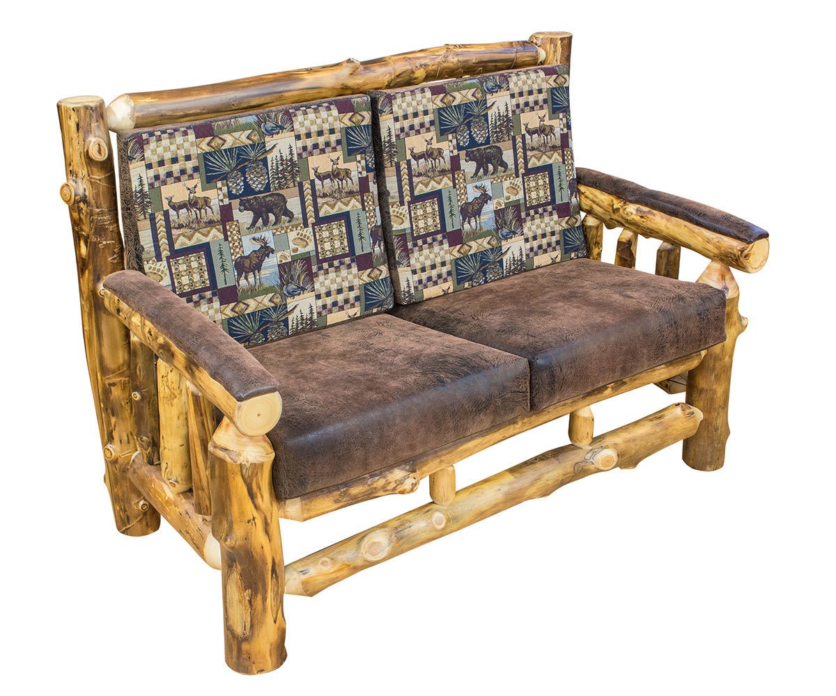 Amish Ponderosa Log Loveseat