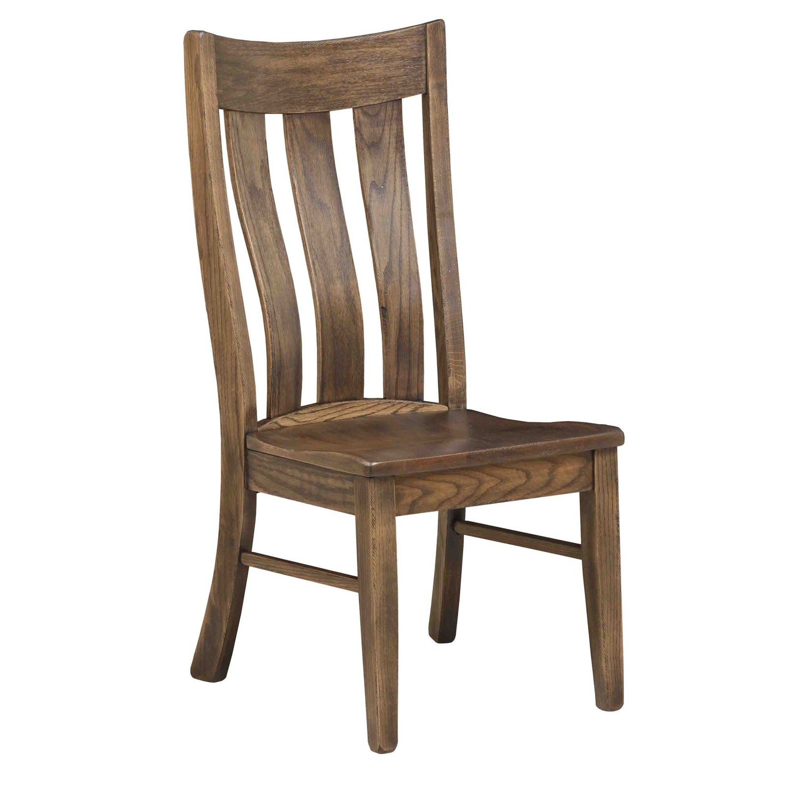 Amish Rustic Pierre Dining Chair shown in the dining room of a transitional home