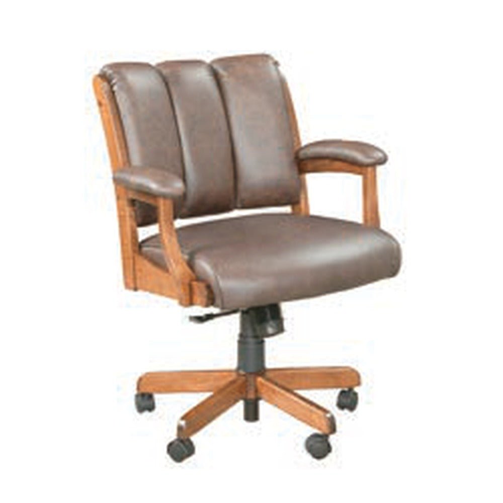 Amish Salisbury Traditional Solid Wood Arm Desk Chair