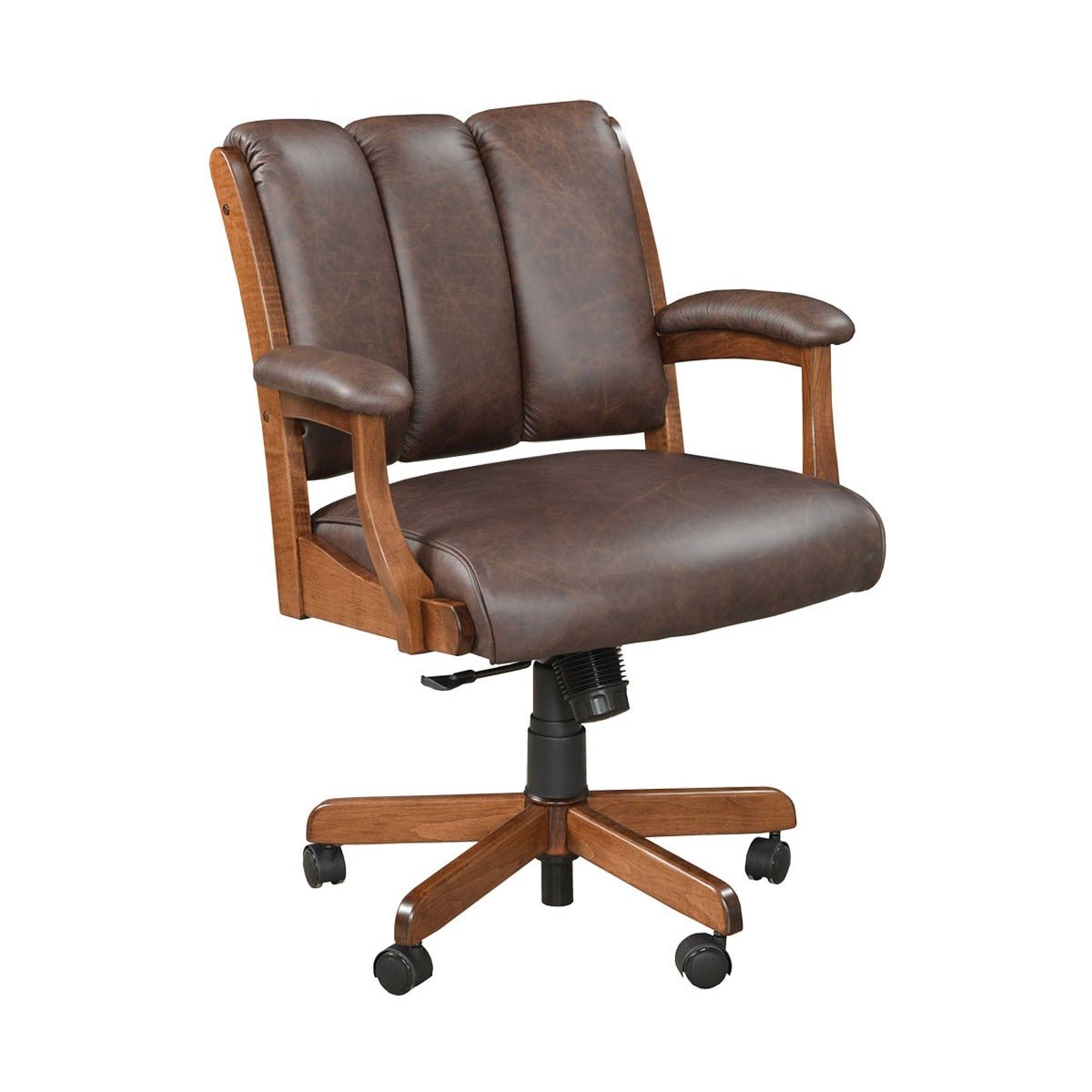 Amish Salisbury Traditional Solid Wood Arm Desk Chair