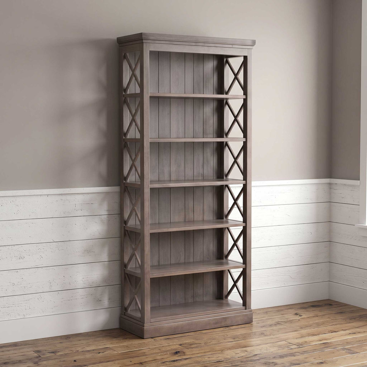 Amish Saltire 43" x 86" Tall Bookcase