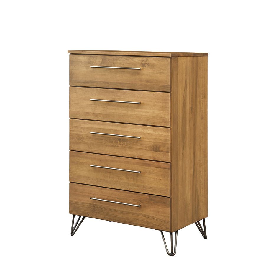 Amish Soho Mid Century Modern Chest Of Drawers - snyders.furniture