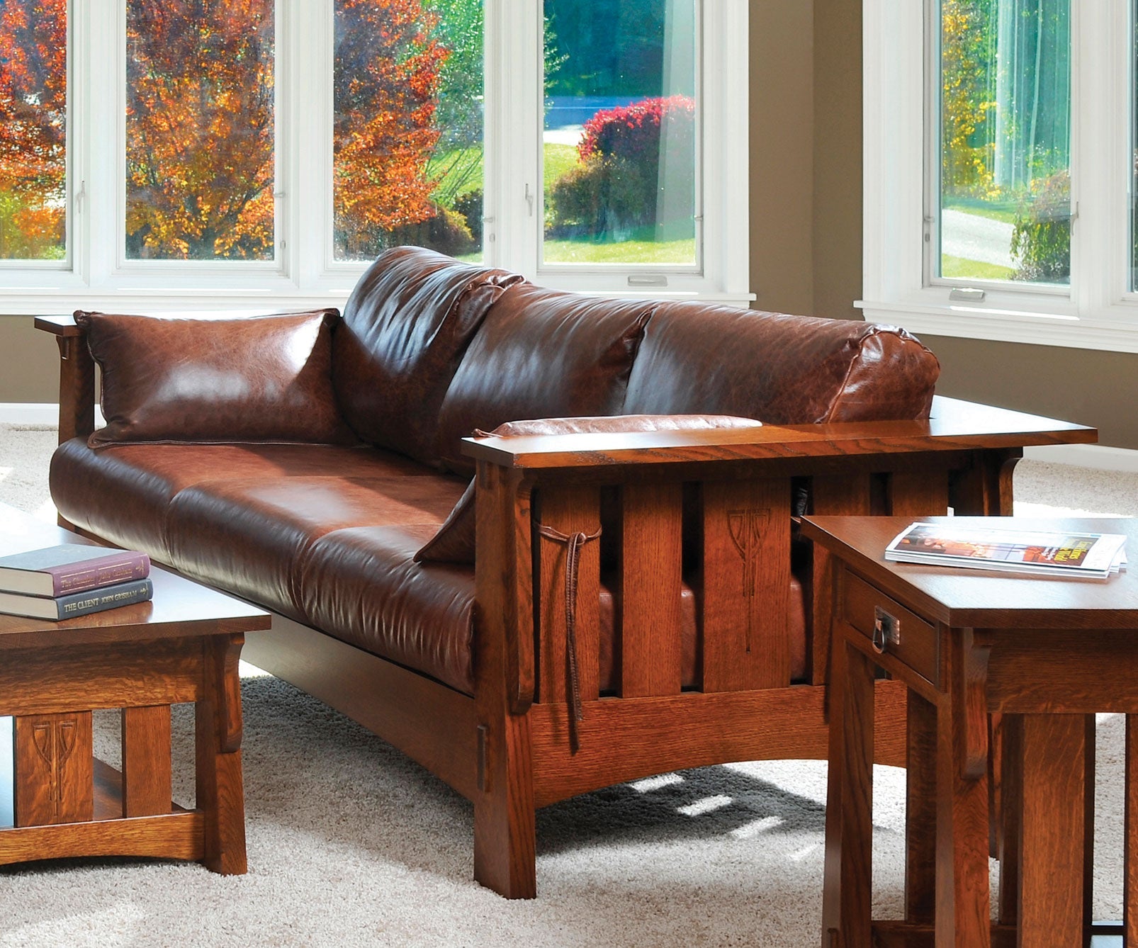 Amish Solid Wood Alamosa Sofa - snyders.furniture