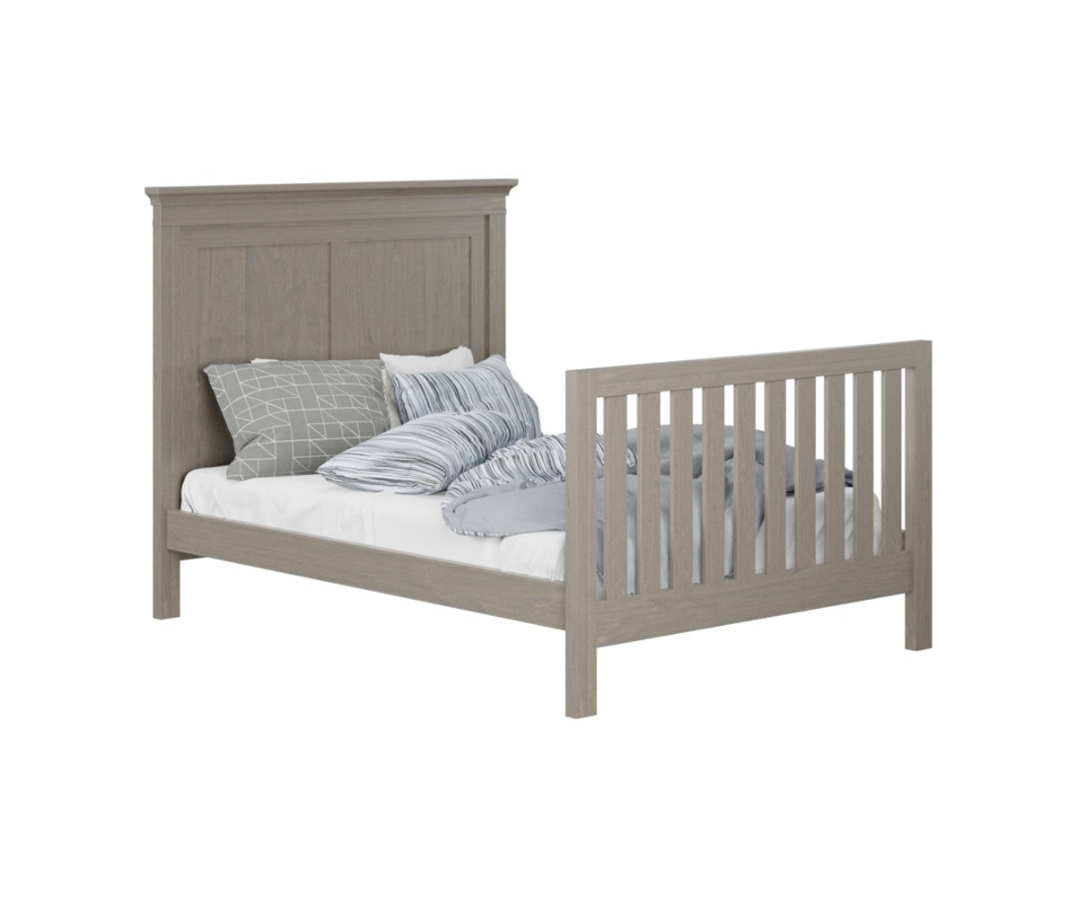 Haven Panel Amish Convertible Baby Crib - converted to a full-size bed with the optional rails & slats