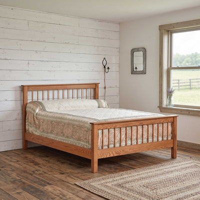 Eden Amish Solid Wood Shaker Spindle Bed