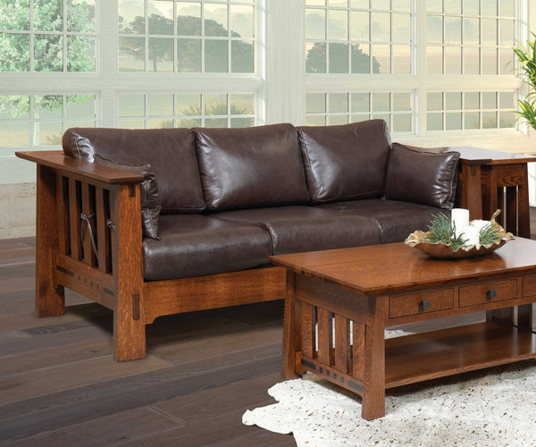 Amish Solid Wood Van Nuys Morris Sofa