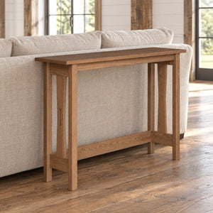 Amish Sugarcreek Rustic Farmhouse Solid Wood 4 ft Sofa Bar Table