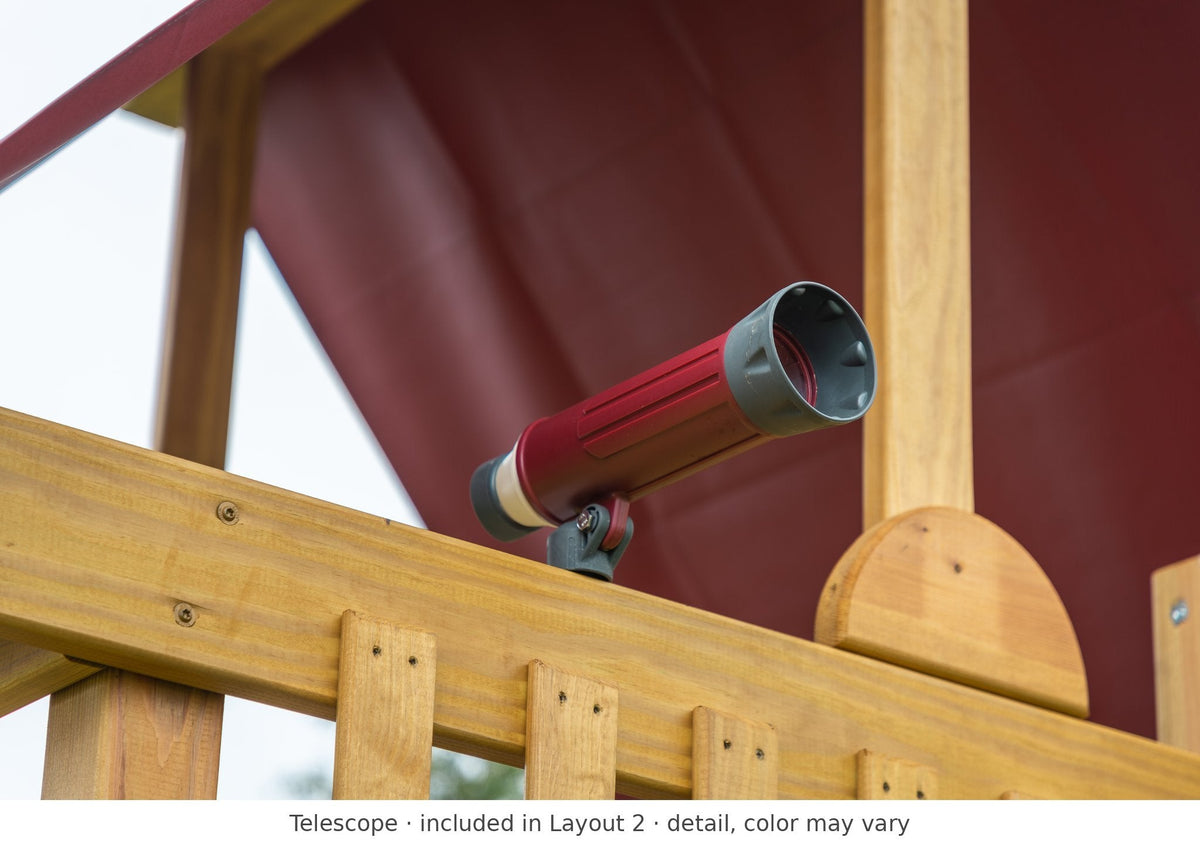 Telescope detail – included in Layout 2 of the Tree House Wooden Swing Set & Playset Kit