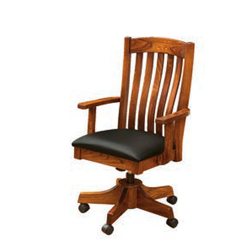 Amish Troxelville Mission Solid Wood Arm Desk Chair