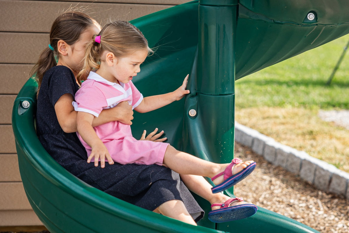 Voyager Wooden Swing Set & Playset Kit – real-world photo (configuration and colors may differ from the layouts offered)
