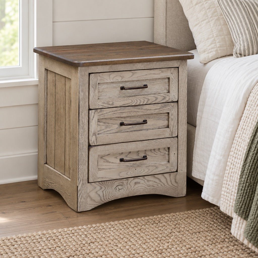 Amish Walnut Creek Farmhouse Solid Wood 5pc Bedroom Set
