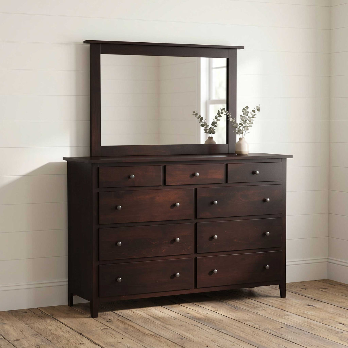 Warrington Amish 66" 9 Drawer Mule Chest Dresser