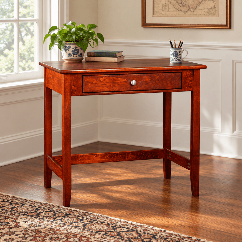 Amish Writing/Computer Desk shown in the home office of a traditional colonial home
