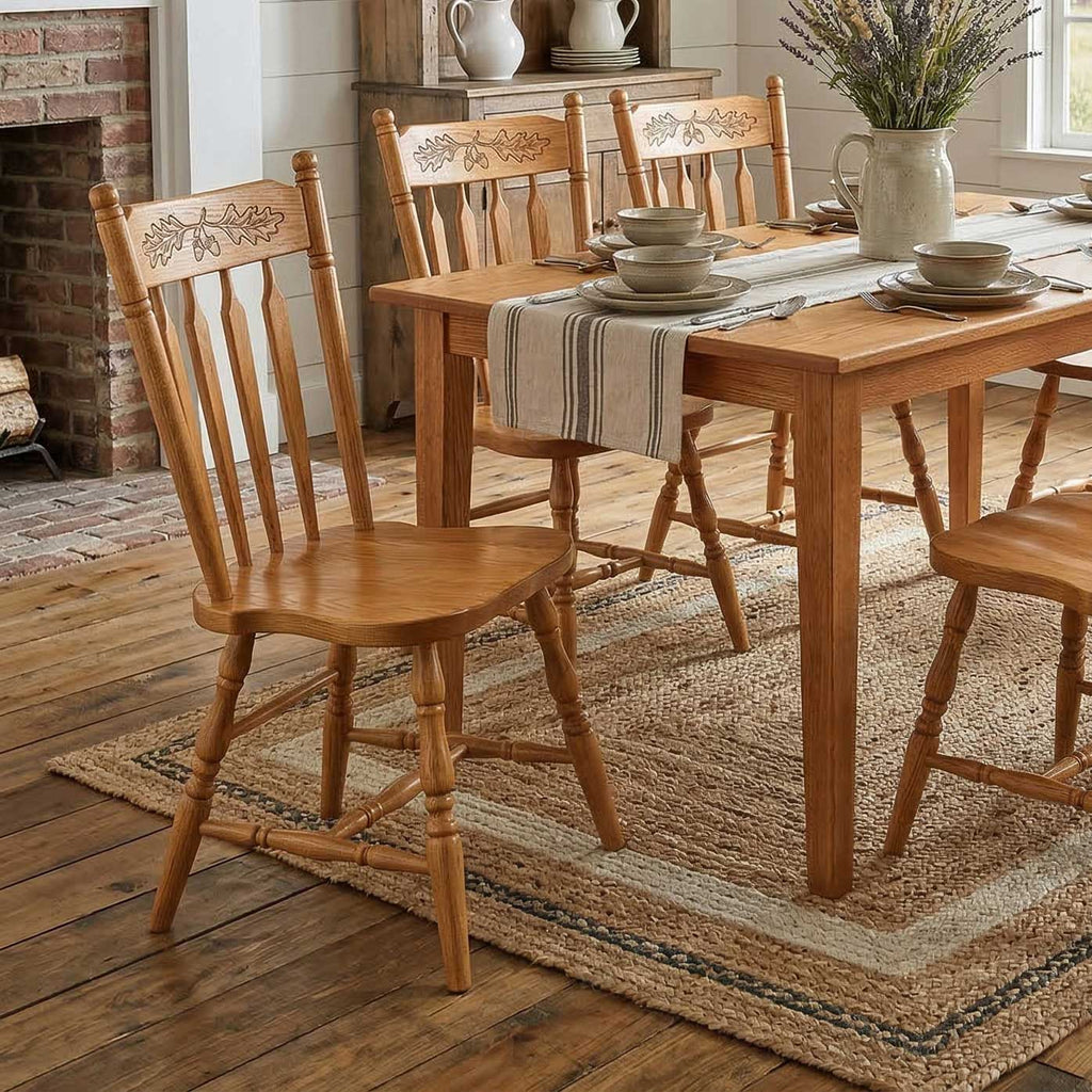 Amish Windsor Comb Arrowback Chair with Acorn Back