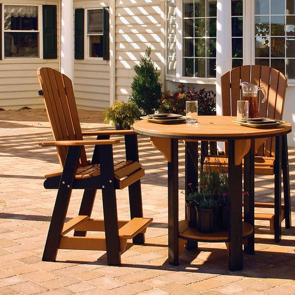 Long Cedar Outdoor Dining Set Cedar Black 42