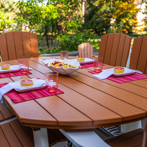 Amish Coastal Fanback 7-Piece Patio Dining Set: Table, 2 Armchairs & 4 Side Chairs