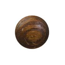 Standard round wood drawer knob in a dark walnut finish, pictured alone against a white background