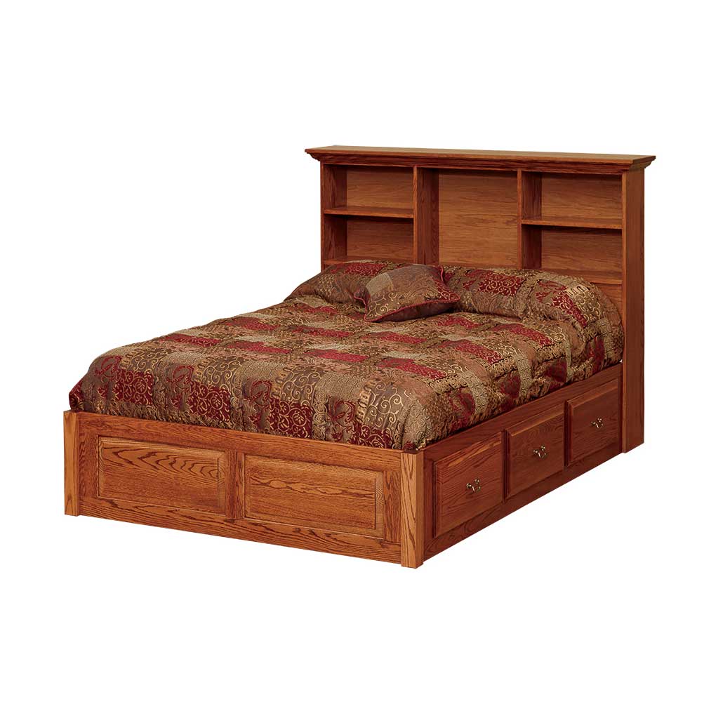 Eden Amish Shaker Platform Storage Drawer Bed - snyders.furniture