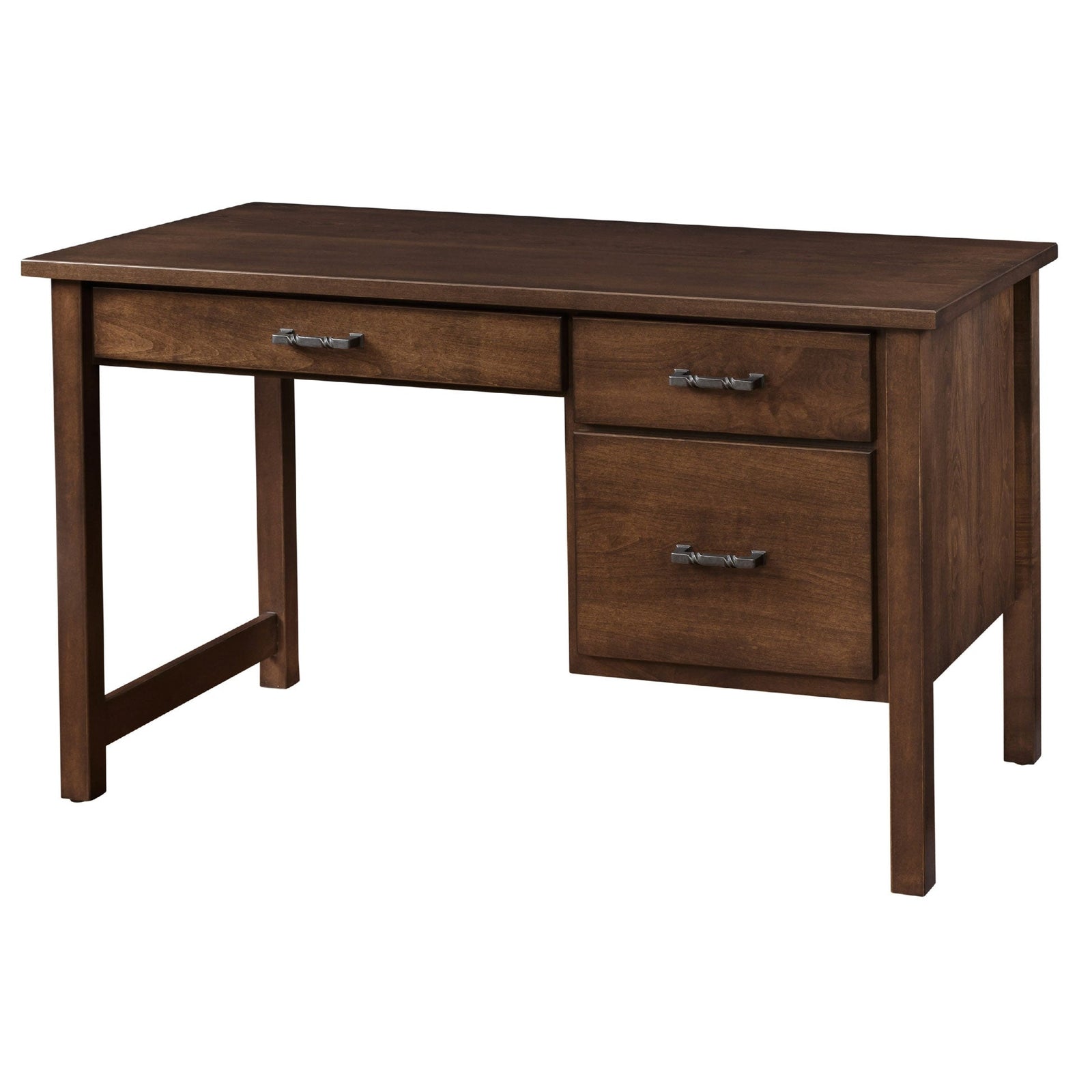 Amish Lewisburg Shaker Solid Wood Student Desk with Bookcase Hutch